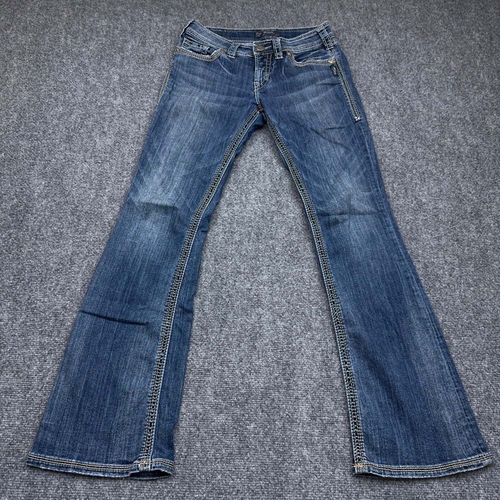 Silver Jeans Suki Surplus Bootcut Jeans Womens 27x32 Contrast Stitch Flap Pocket